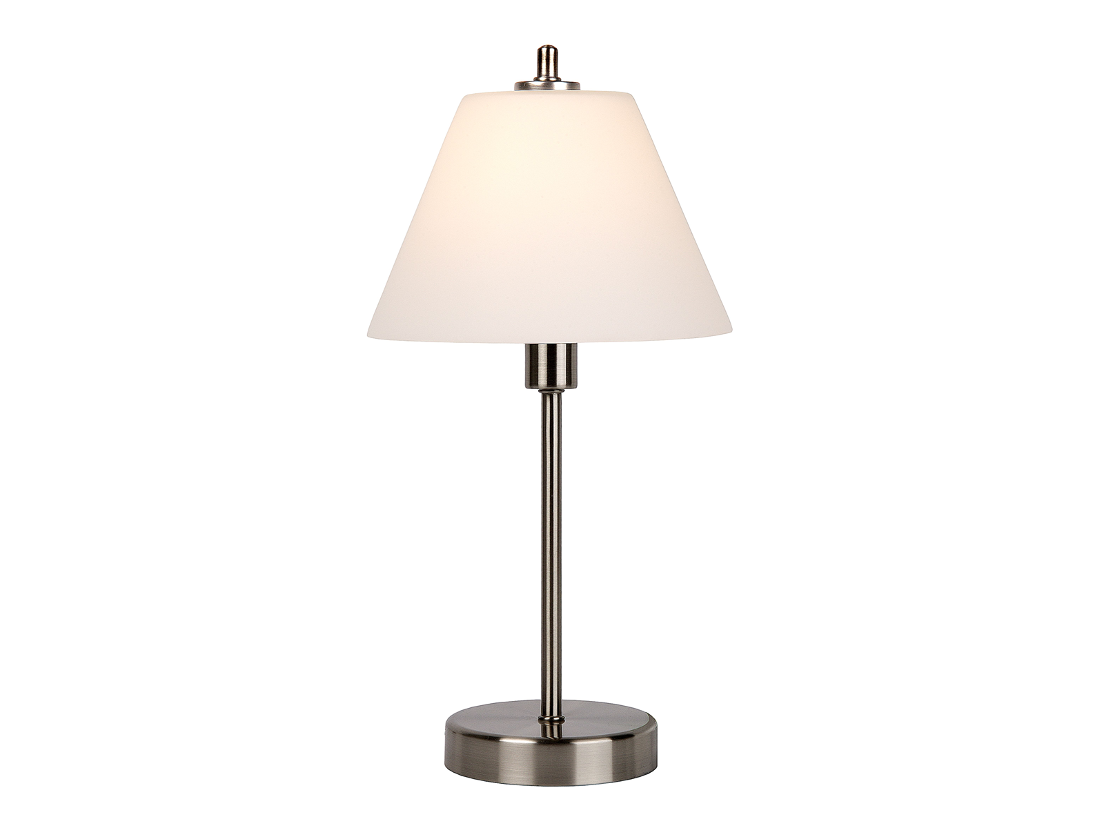 Stolní lampa Touch, saténový chrom, E14, 42cm