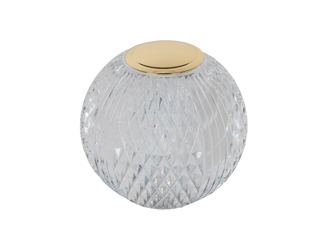 Stolní LED stmívatelná lampa Cintra, matně zlatá/mosaz, baterie, 1,5W, ø9cm
