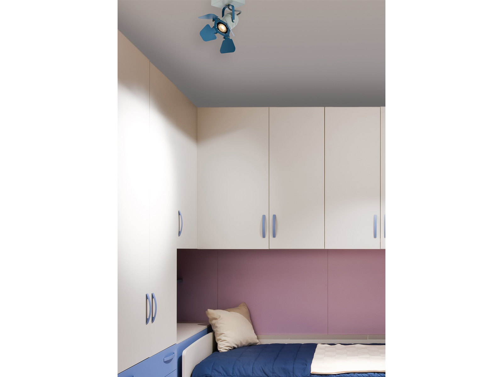 Stropní svítidlo Picto, modré, GU10, 20cm