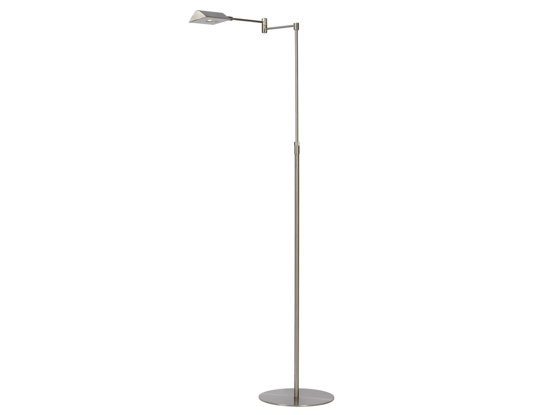 Stojací LED lampa Nuvola saténový chrom, 9W, 3000K, 126cm