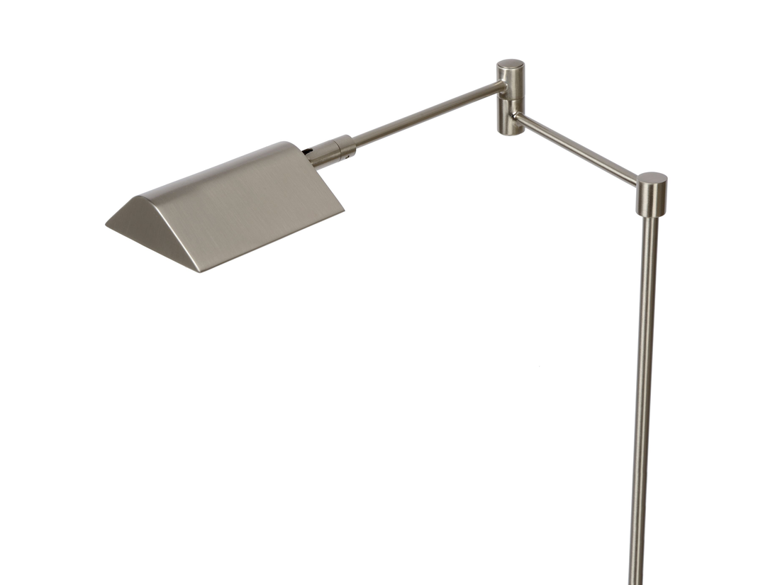 Stojací LED lampa Nuvola saténový chrom, 9W, 3000K, 126cm