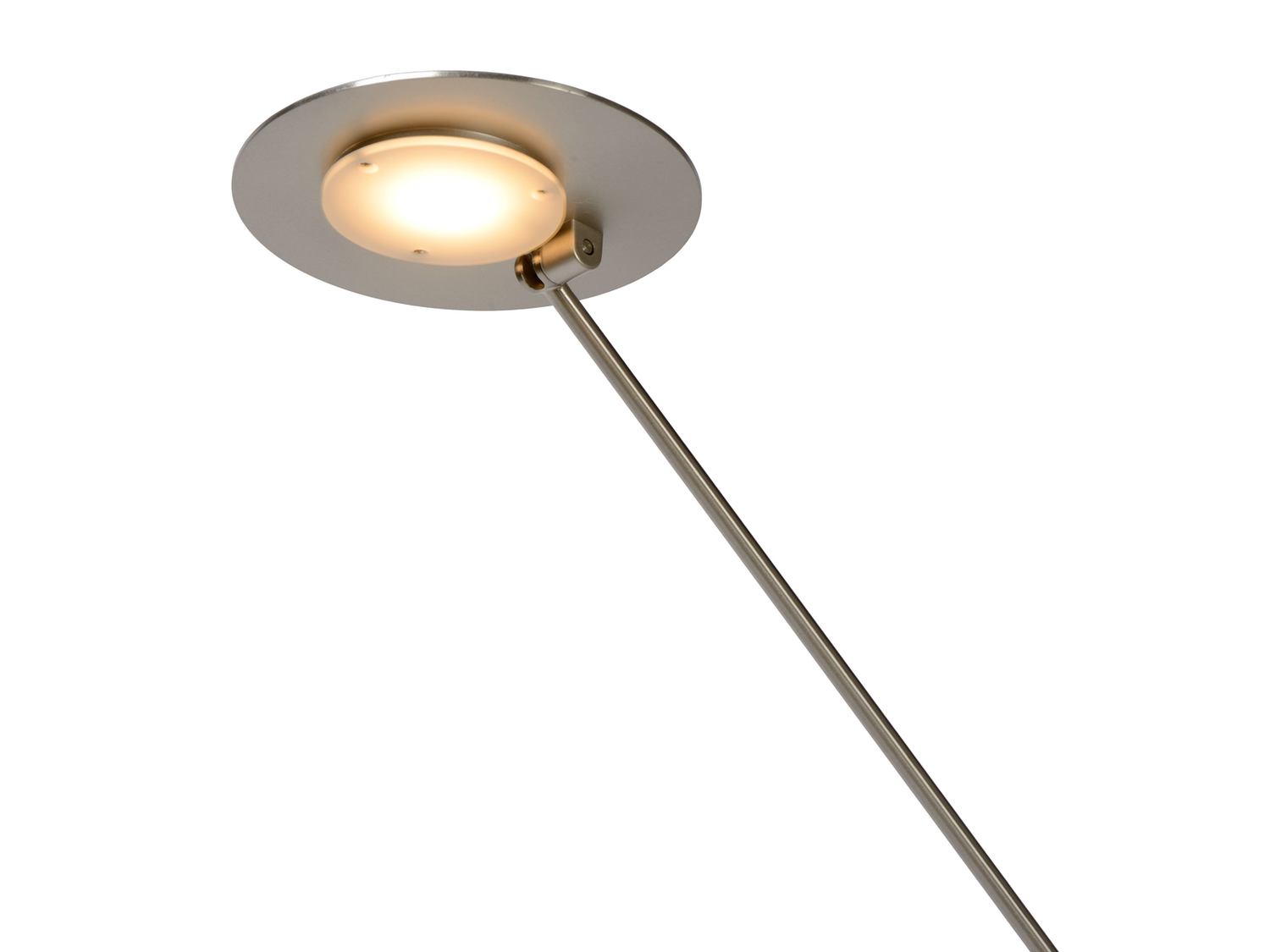 Stojací LED lampa Anselmo saténový chrom, 9W, 3000K, 140cm