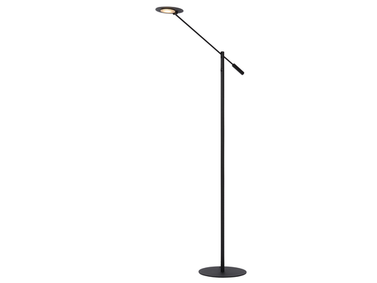 Stojací LED lampa Anselmo černá, 9W, 3000K, 140cm