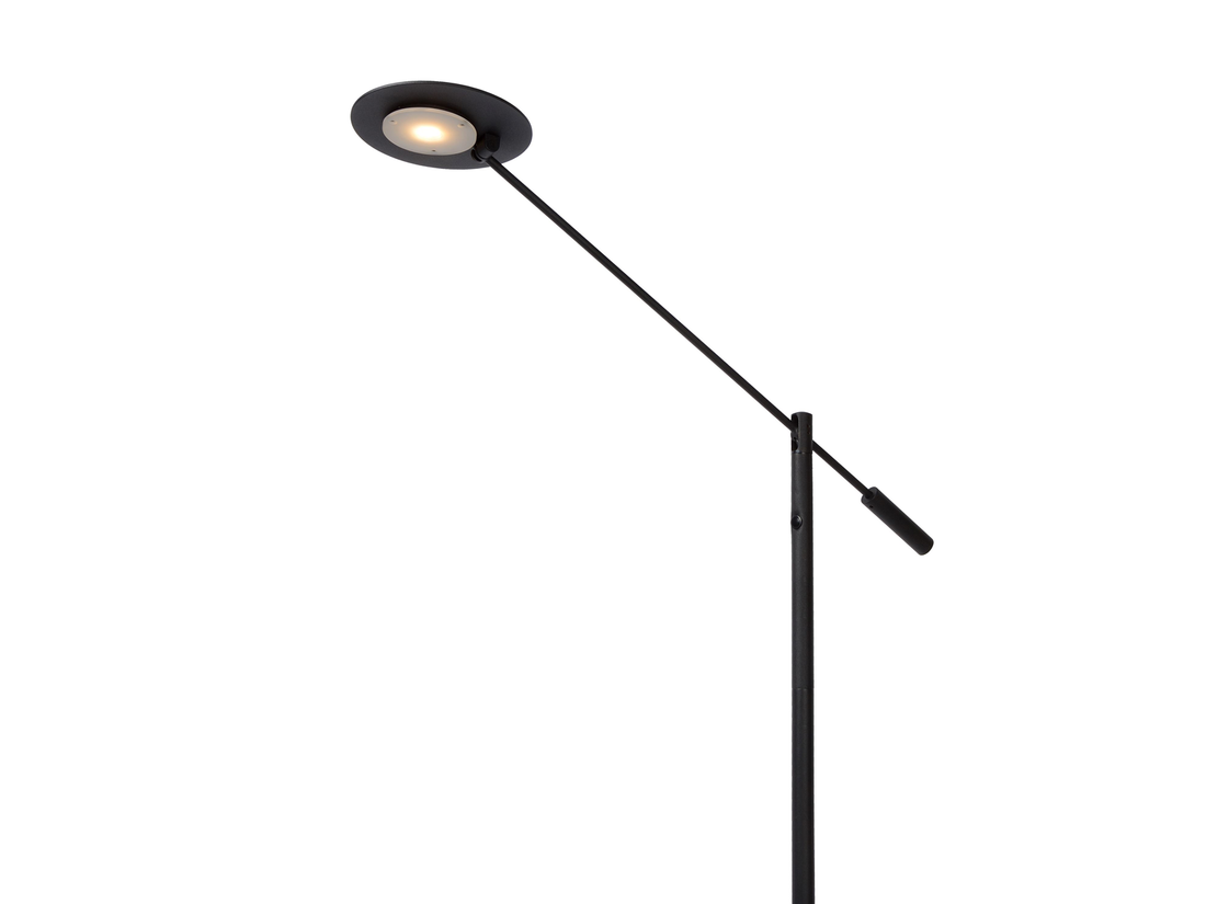 Stojací LED lampa Anselmo černá, 9W, 3000K, 140cm