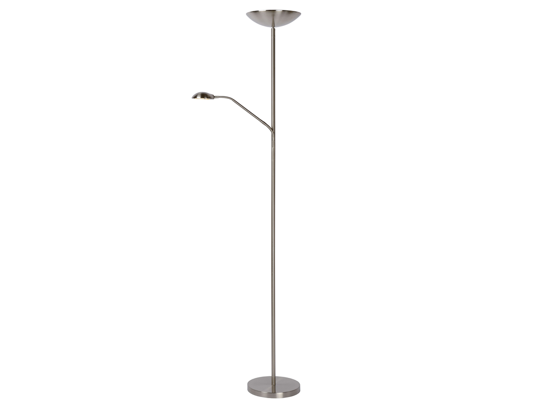 Stojací LED lampa Zenith saténový chrom, 20W, 4W, 3000K, 180cm