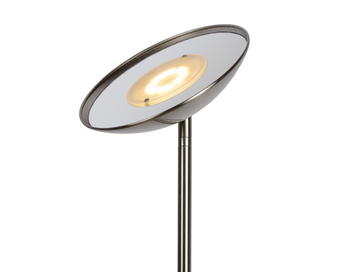 Stojací LED lampa Zenith saténový chrom, 20W, 4W, 3000K, 180cm