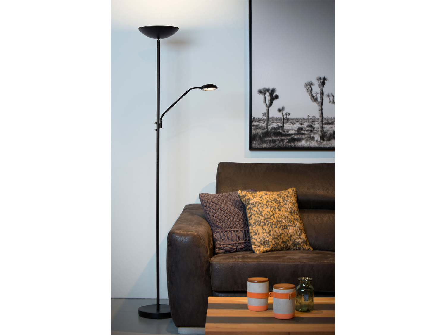 Stojací LED lampa Zenith černá, 20W, 4W, 3000K, 180cm