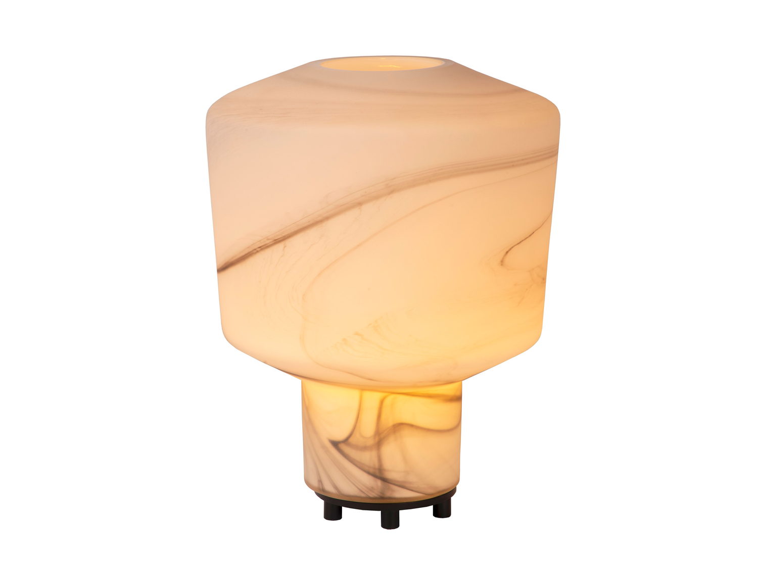 Stolní lampa Alistair bílá, E27, ø30cm