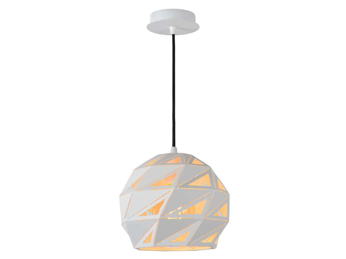 Závěsné svítidlo Malunga, bílé, E27, ø25cm