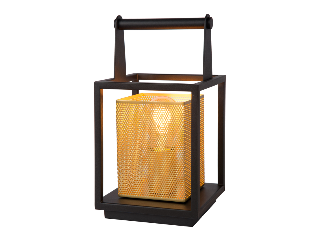 Stolní lampa Sansa matně zlatá/černá, E27, 29cm