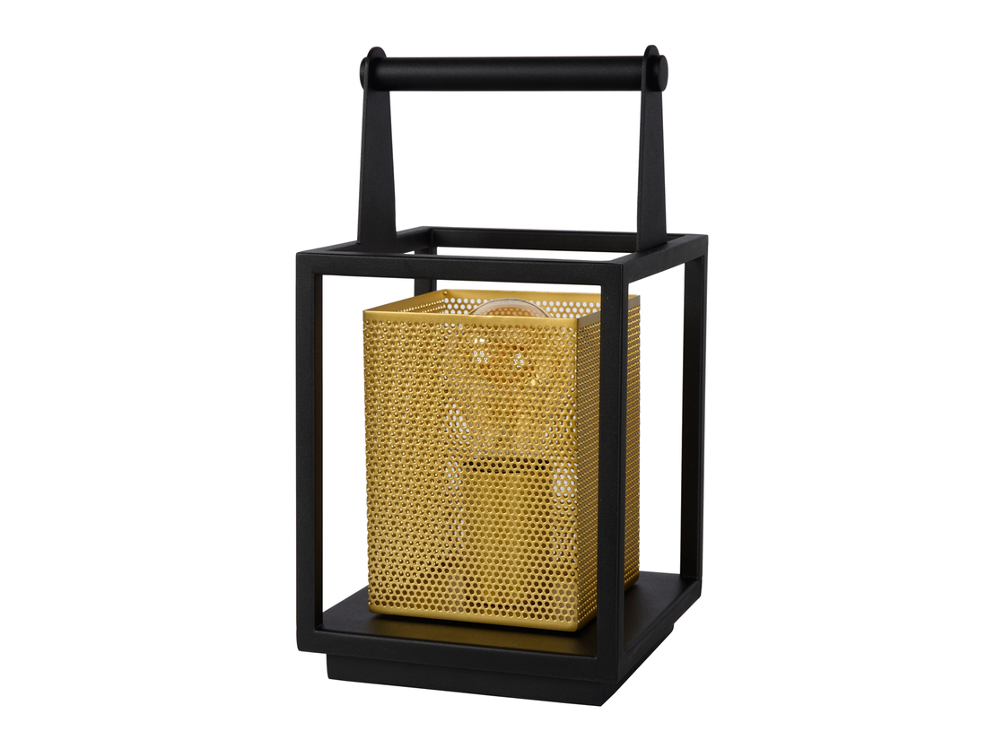 Stolní lampa Sansa matně zlatá/černá, E27, 29cm