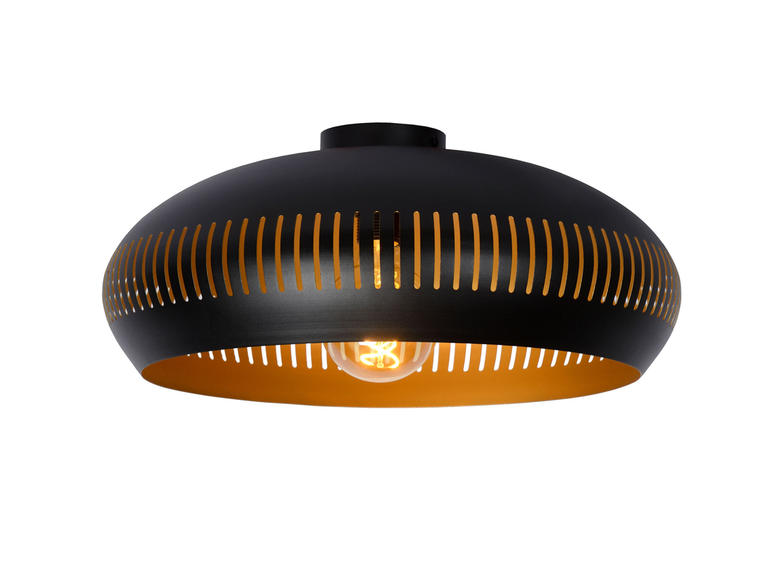 Stropní svítidlo Rayco černé, E27, ø45cm