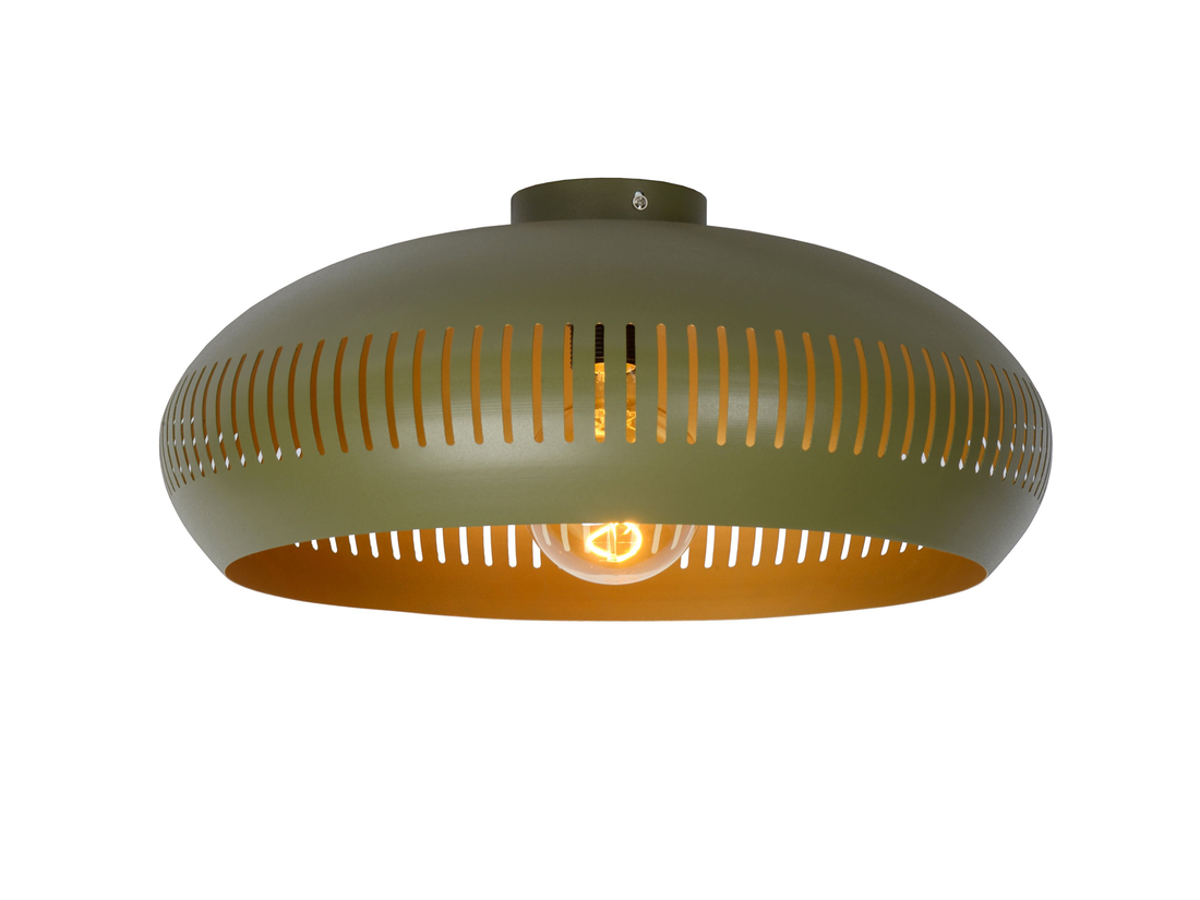 Stropní svítidlo Rayco zelené, E27, ø45cm