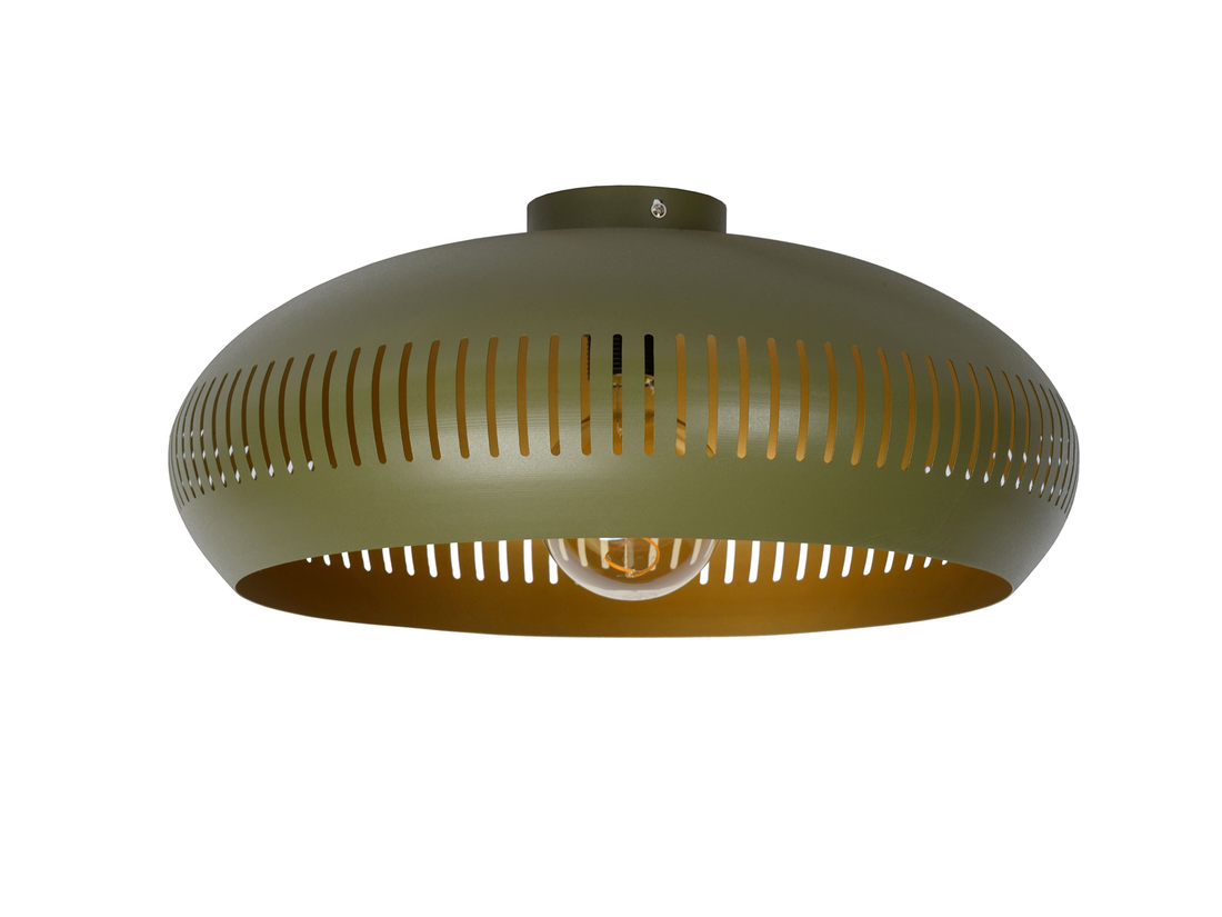 Stropní svítidlo Rayco zelené, E27, ø45cm