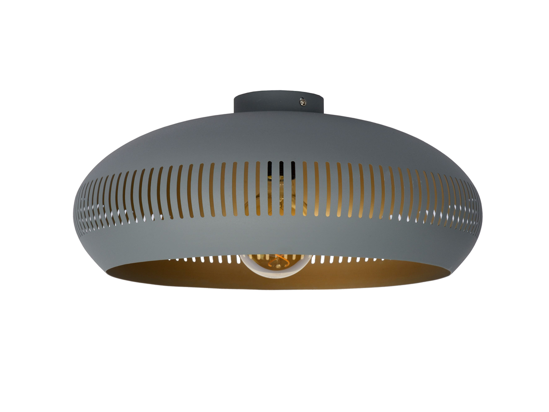 Stropní svítidlo Rayco šedé, E27, ø45cm