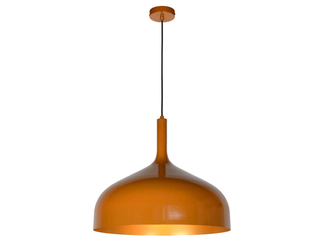 Závěsné svítidlo Rozalla okrově žluté, E27, ø50cm