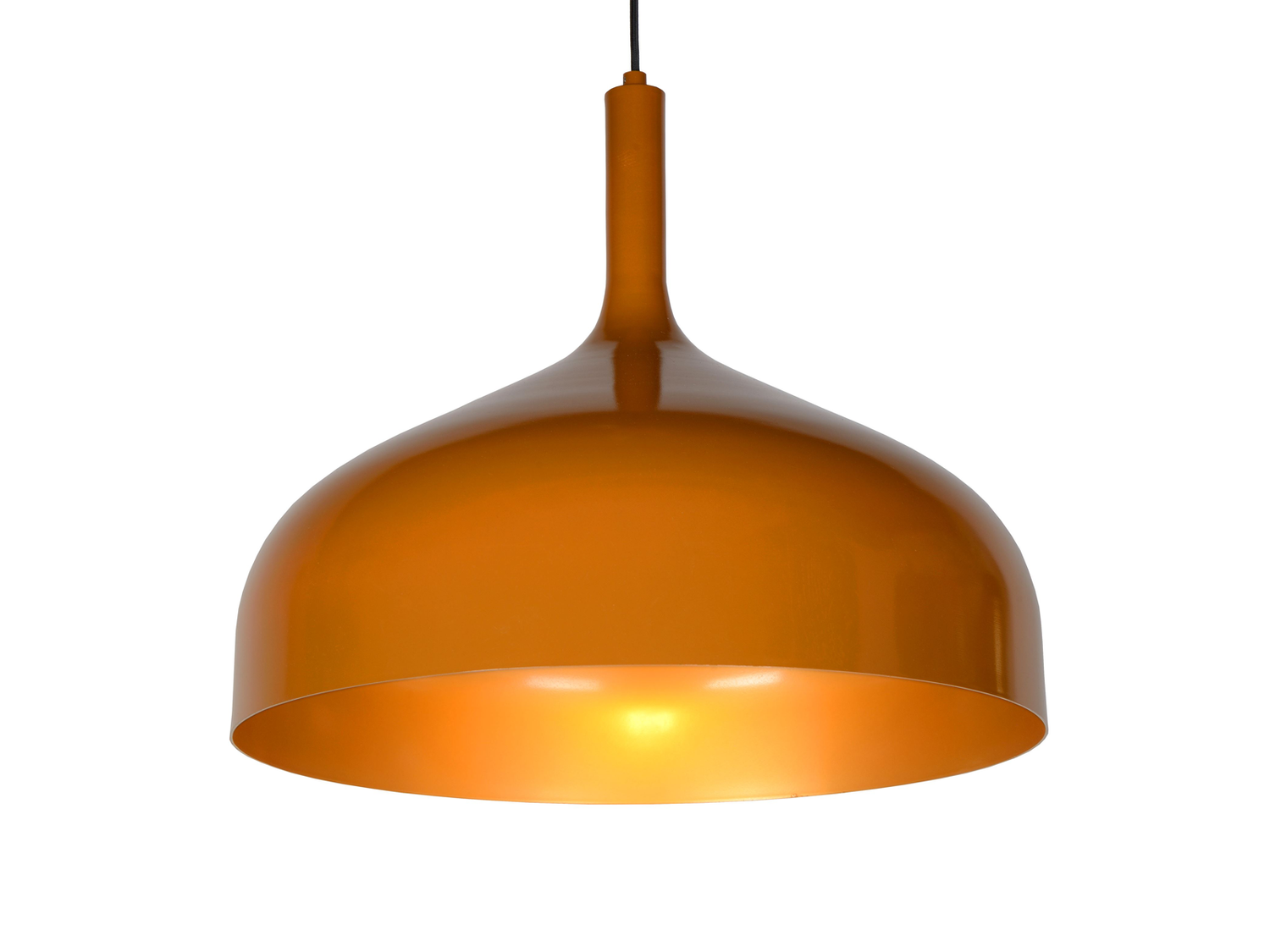 Závěsné svítidlo Rozalla okrově žluté, E27, ø50cm