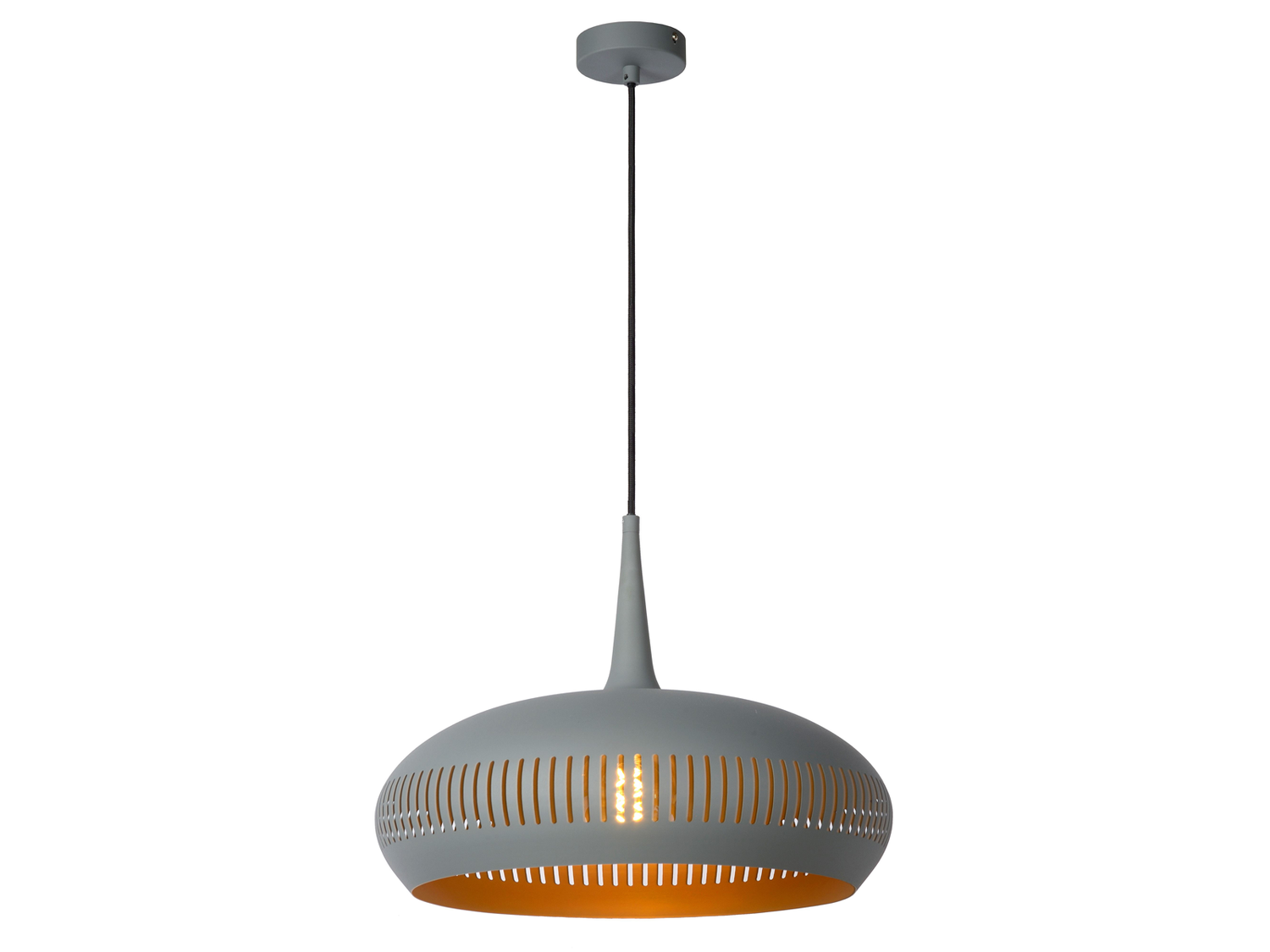 Závěsné svítidlo Rayco šedé, E27, ø45cm