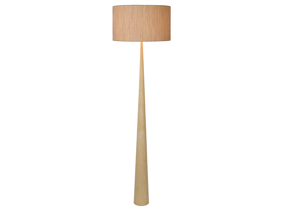 Stojací lampa Conos, přírodní, E27, 177cm