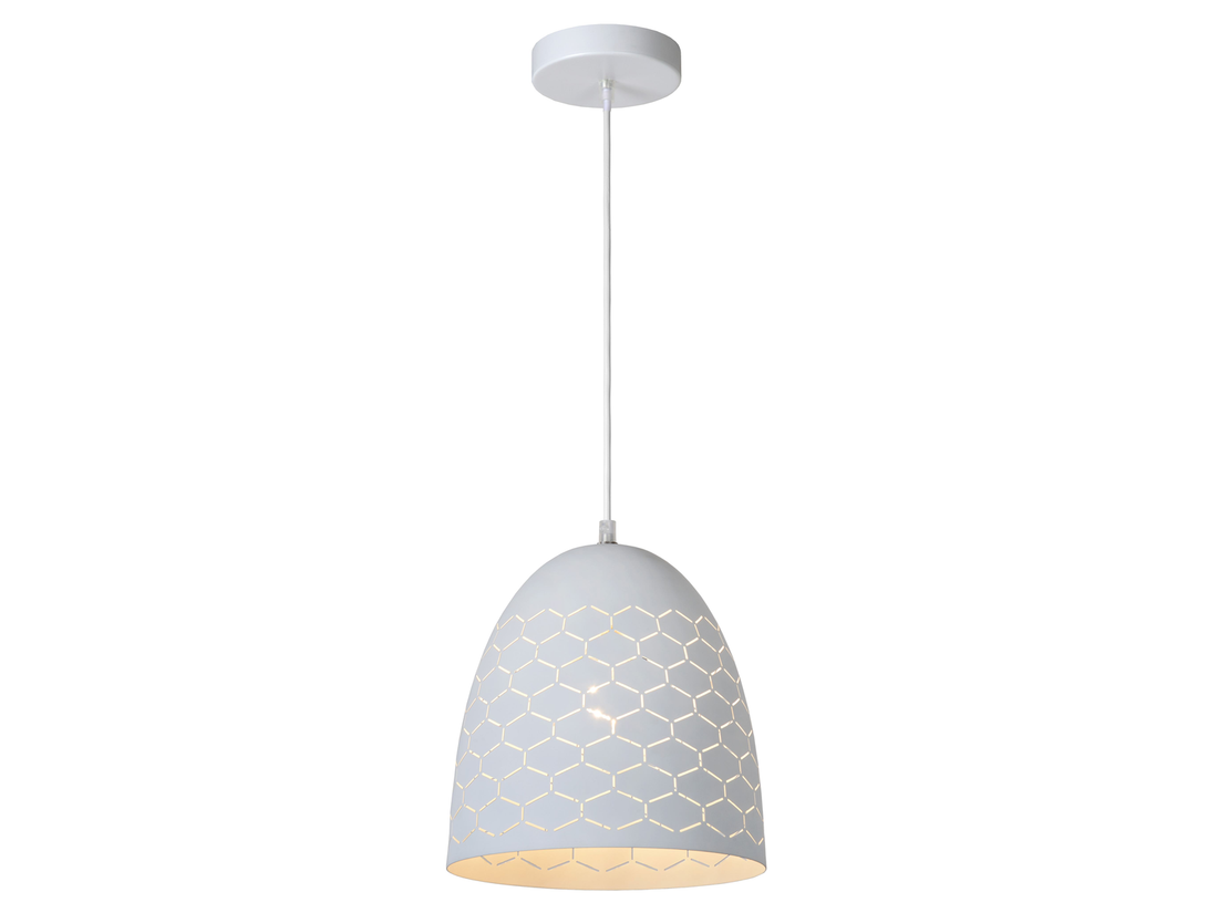 Závěsné svítidlo Galla, bílé, E27, ø24cm