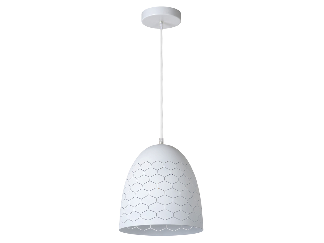 Závěsné svítidlo Galla, bílé, E27, ø24cm