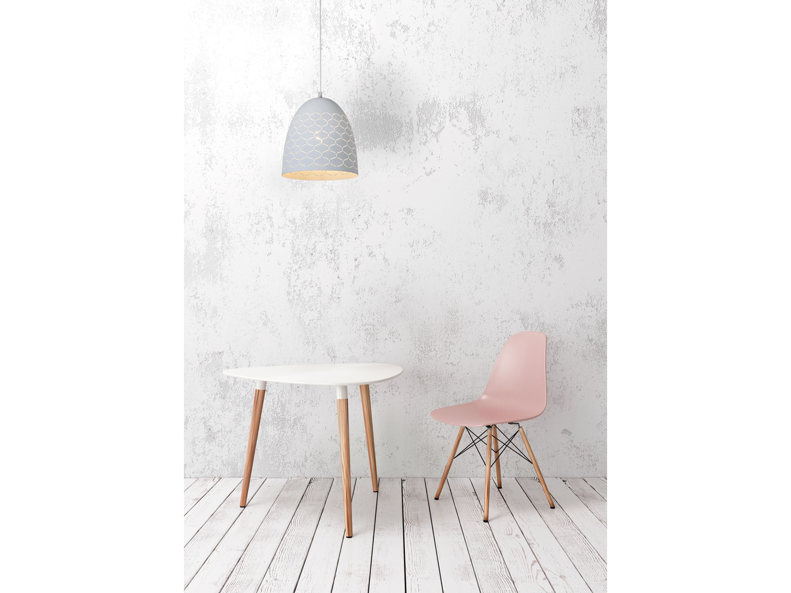 Závěsné svítidlo Galla, bílé, E27, ø24cm