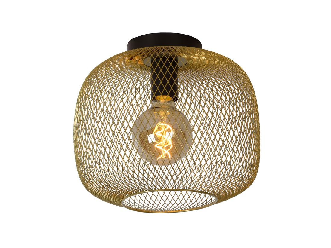 Stropní svítidlo Mesh matně zlaté / mosaz, E27, ø30cm