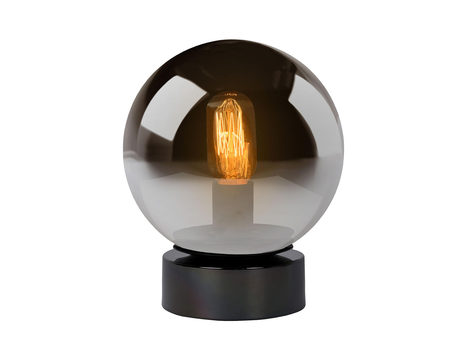 Stolní lampa Jorit, kouřově šedá, E27, ø20cm