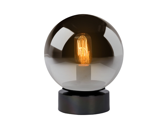 Stolní lampa Jorit, kouřově šedá, E27, ø20cm