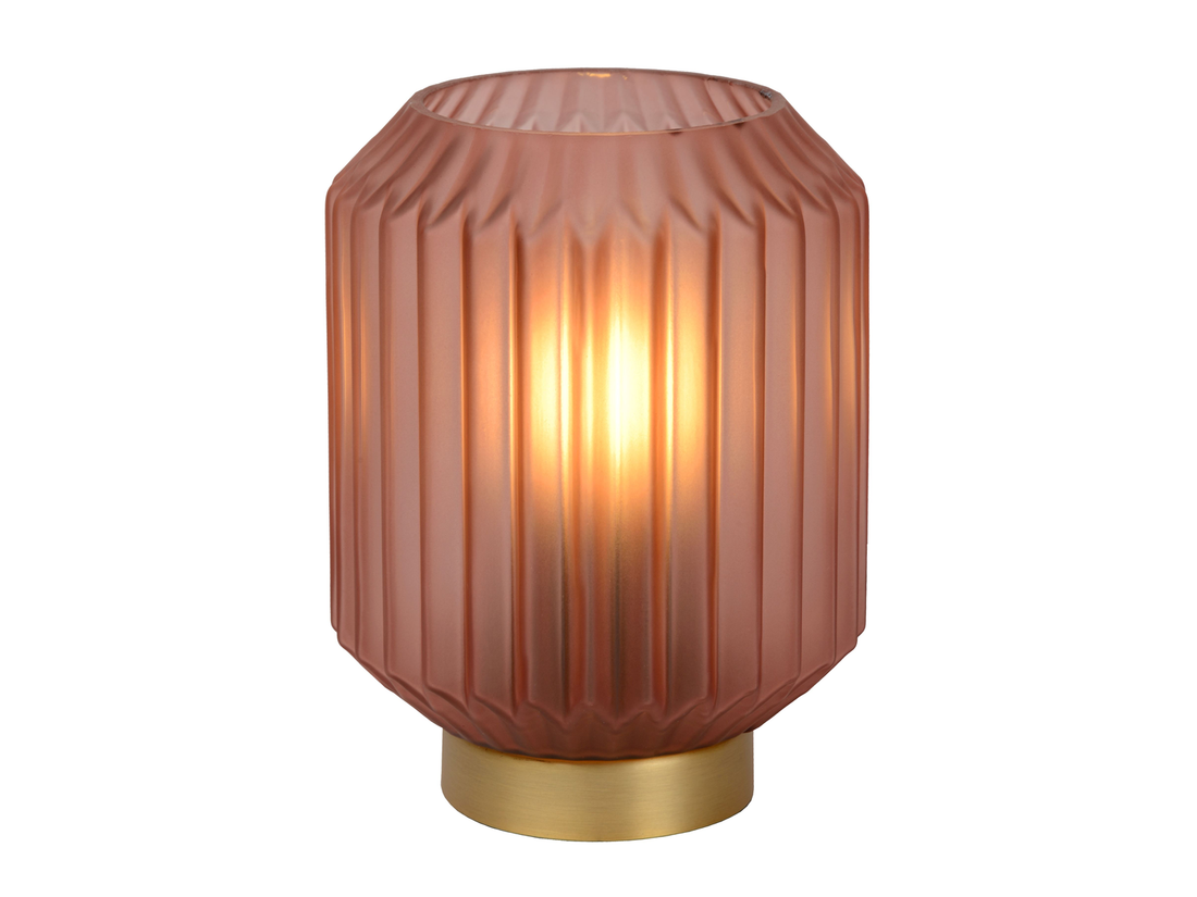 Stolní lampa Sueno, růžový, E14, 17cm