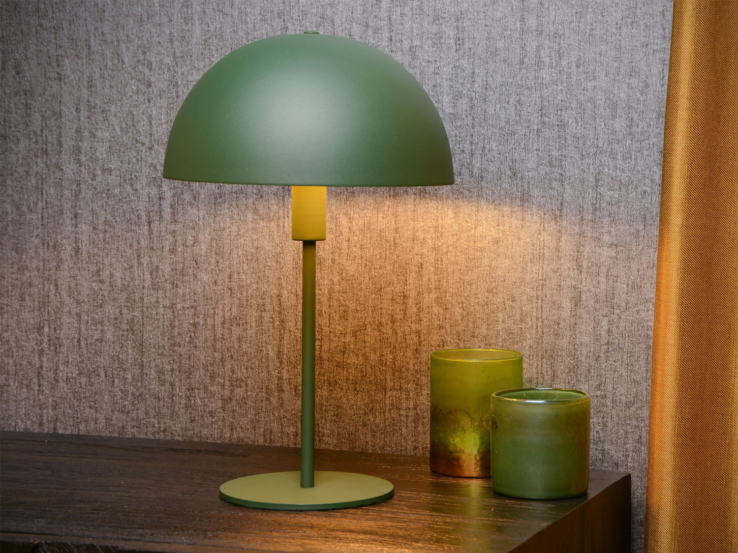 Stolní lampa Siemon, zelená, E14, 40cm