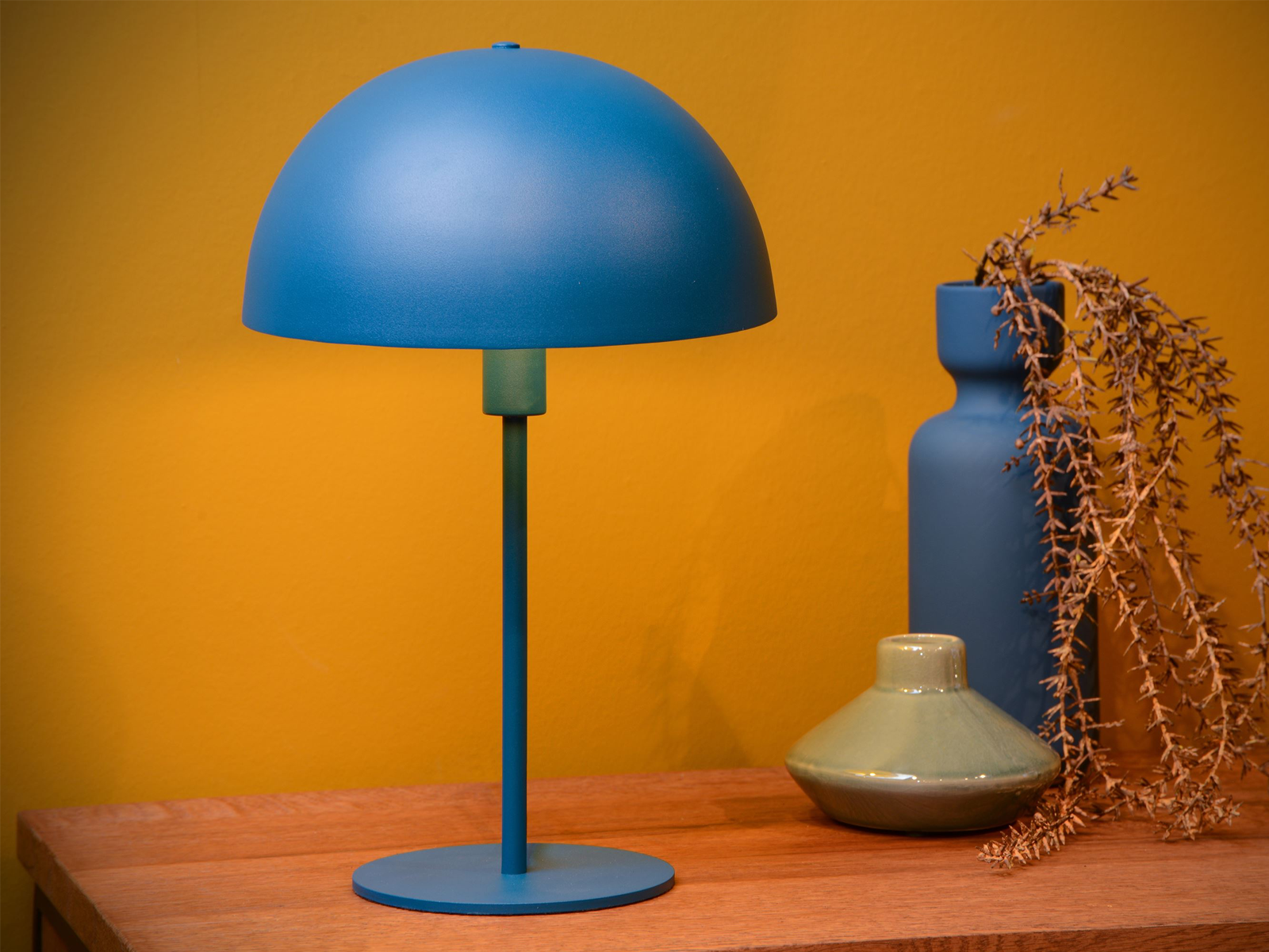Stolní lampa Siemon, modrá, E14, 40cm