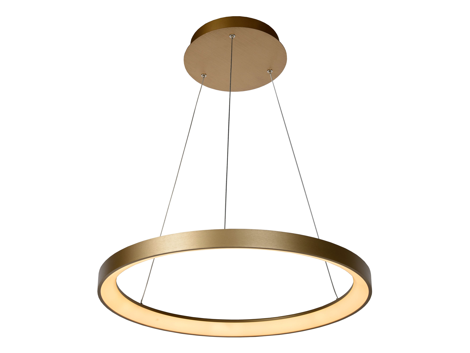 Závěsné LED svítidlo Vidal matně zlaté / mosaz, 48W, 2700K, ø58cm