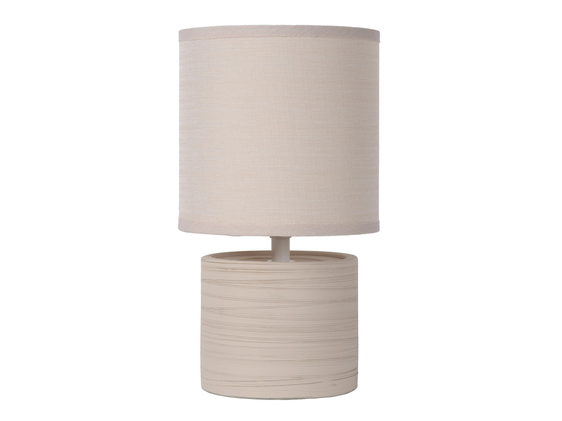 Stolní lampa Greasby, krémová, E14, 26cm