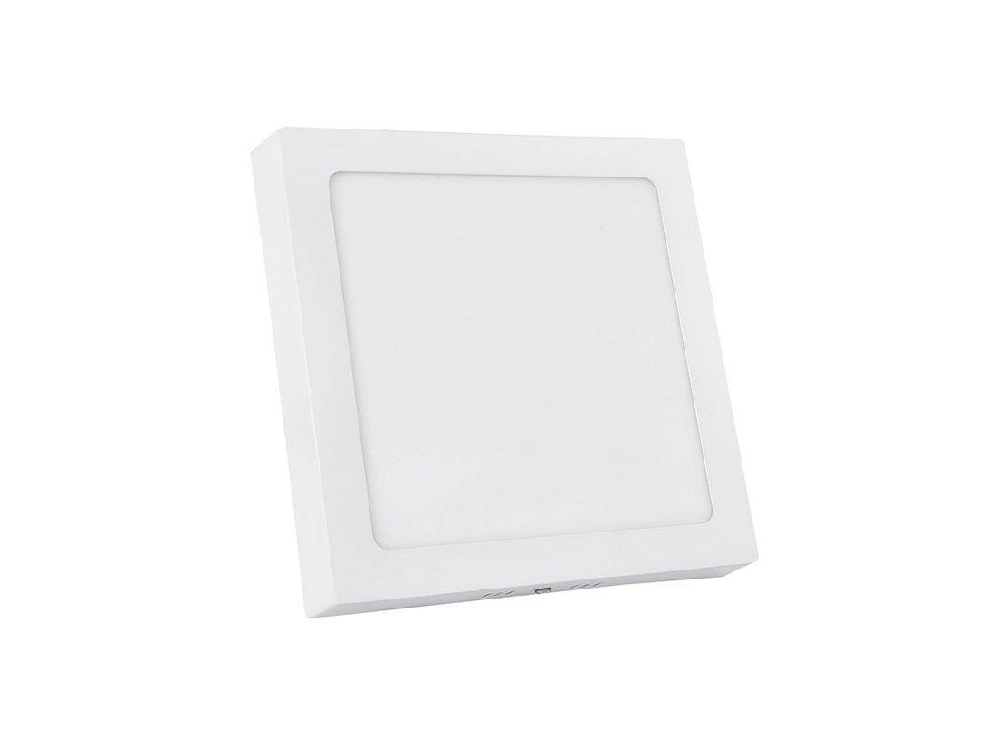 Stropní přisazené LED svítidlo Gia, čtvercové, bílé, 6W, 3000K, 110°, 12cm, IP23