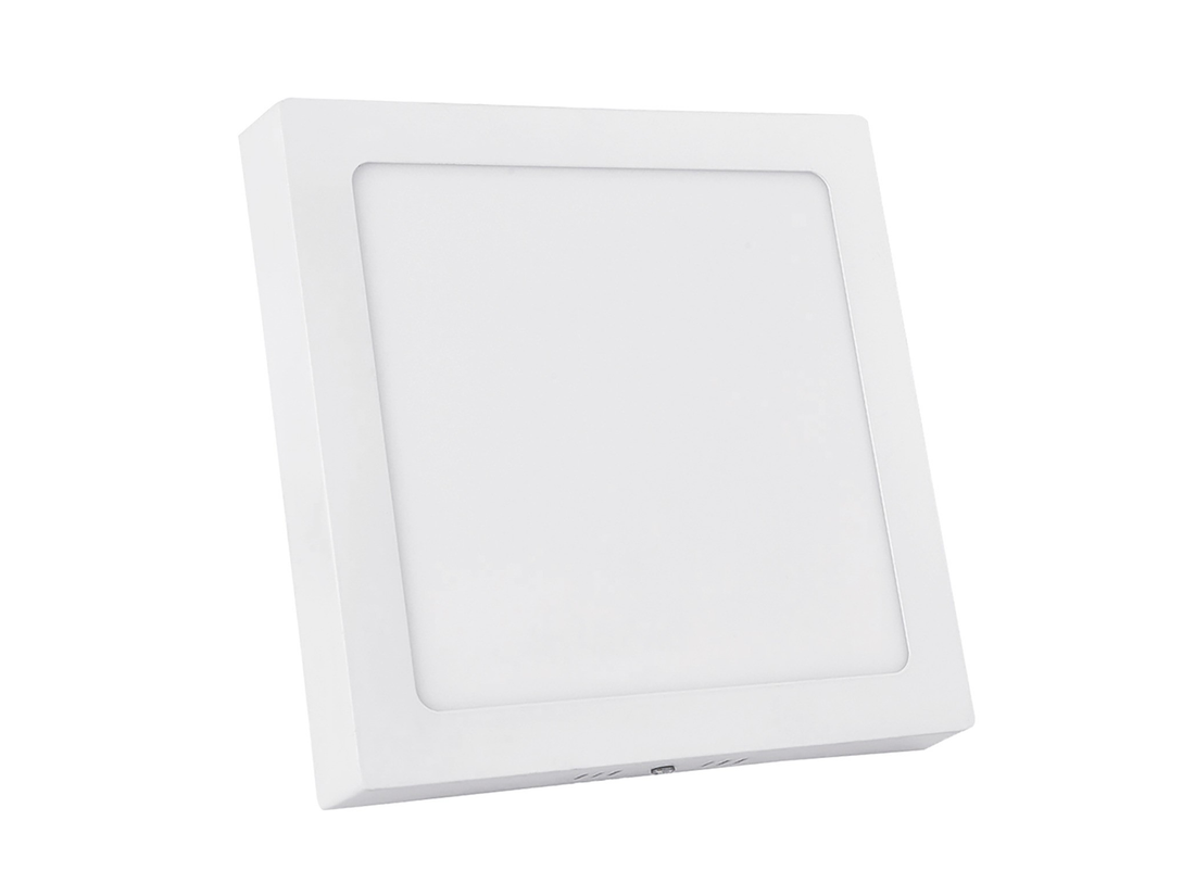 Stropní přisazené LED svítidlo Gia, čtvercové, bílé, 18W, 3000K, 110°, 22,5cm, IP23