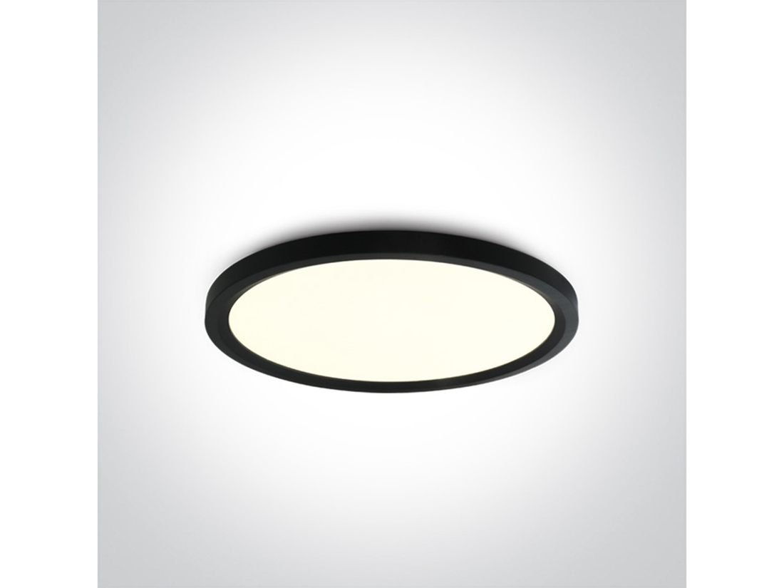 Stropní LED svítidlo slim, černé, 40W, 4000K, 40cm, IP20