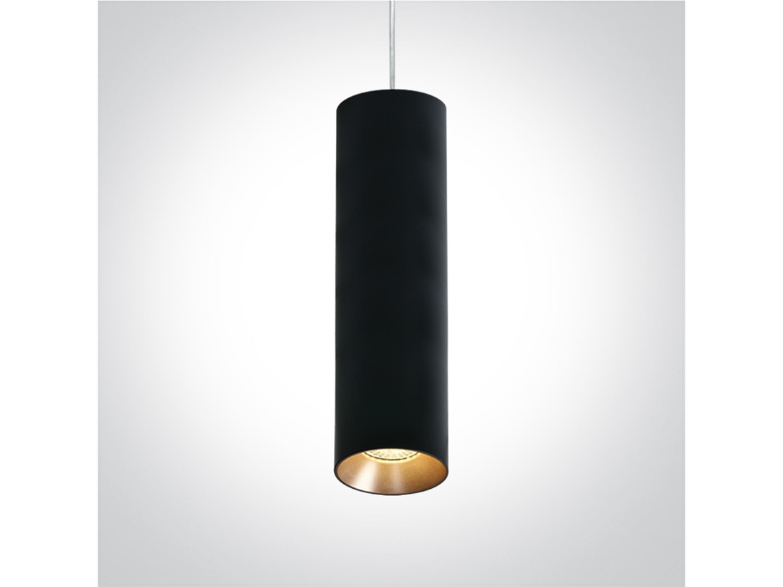 Závěsné svítidlo, černé, GU10, 40cm, IP20