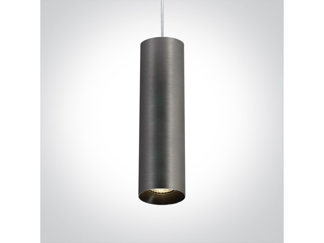 Závěsné svítidlo, kovově šedé, GU10, 40cm, IP20