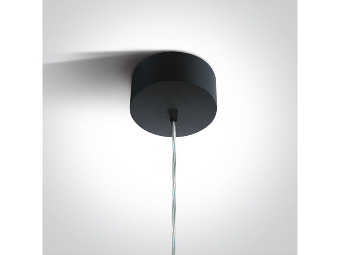 Závěsné svítidlo, černé, GU10, 16,5cm, IP20