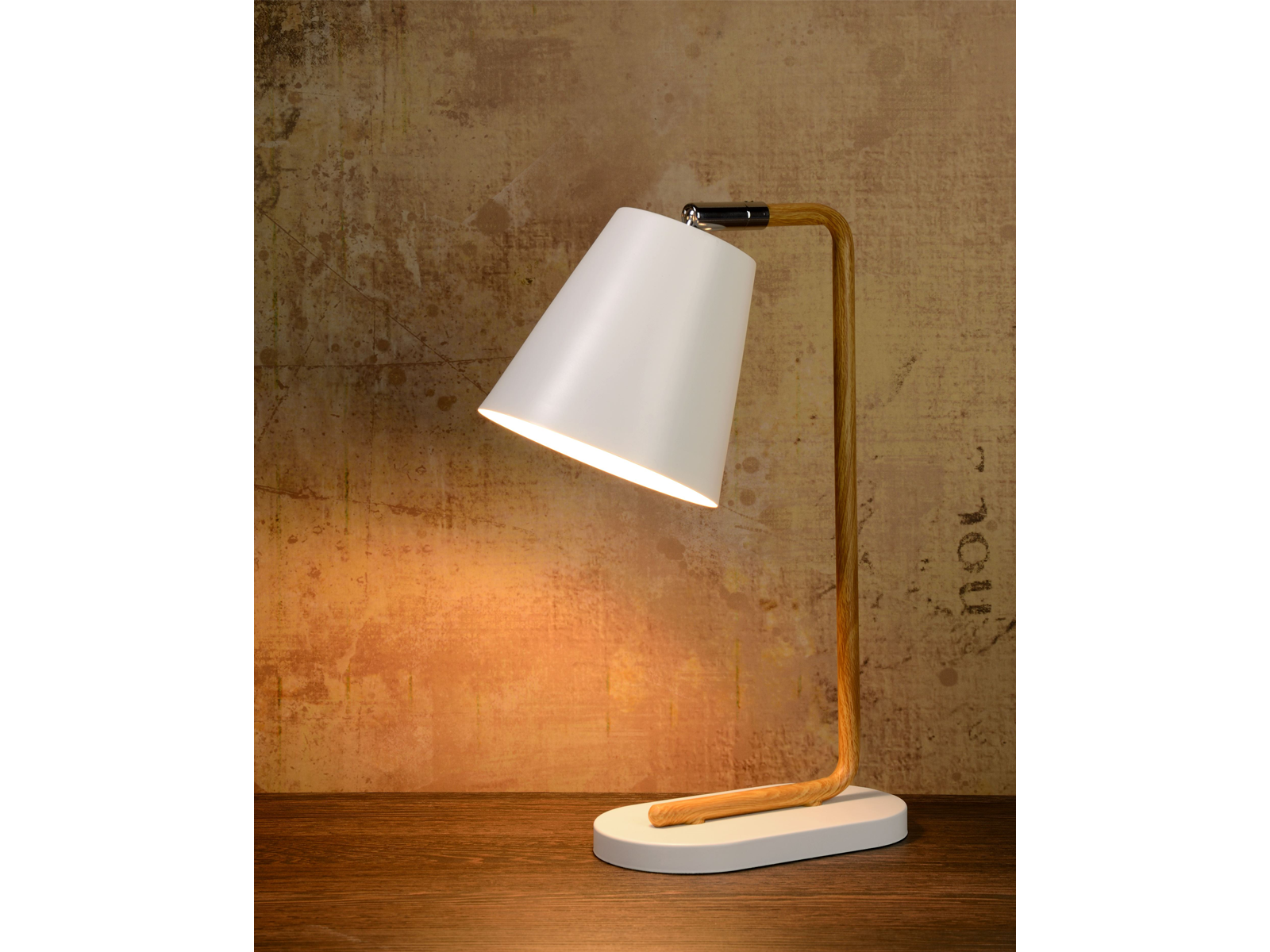 Stolní lampa Cona, bílá, E14, 36cm