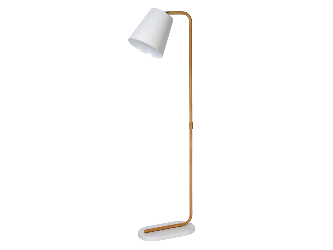 Stojací lampa Cona, bílá, E27, 140cm