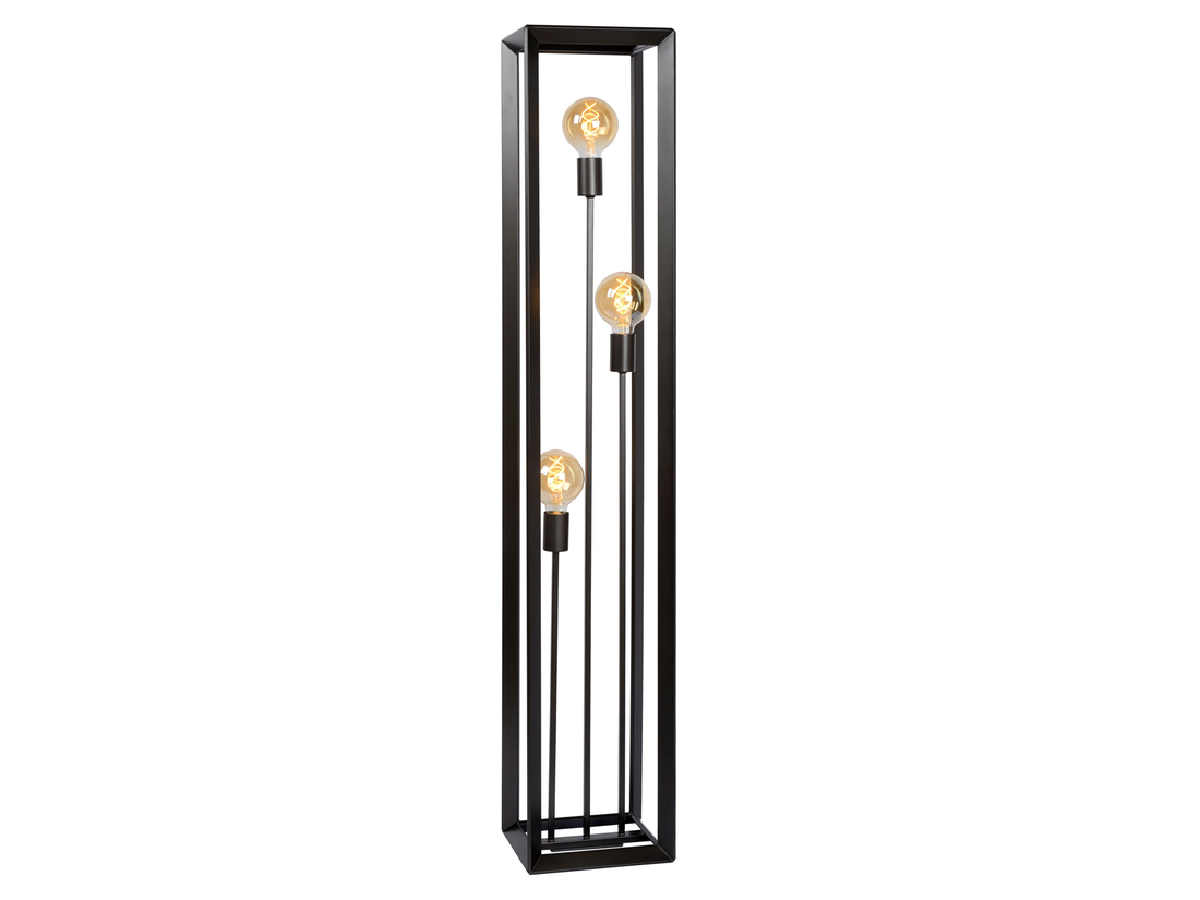 Stojací lampa Thor, šedý kov, 3xE27, 140cm