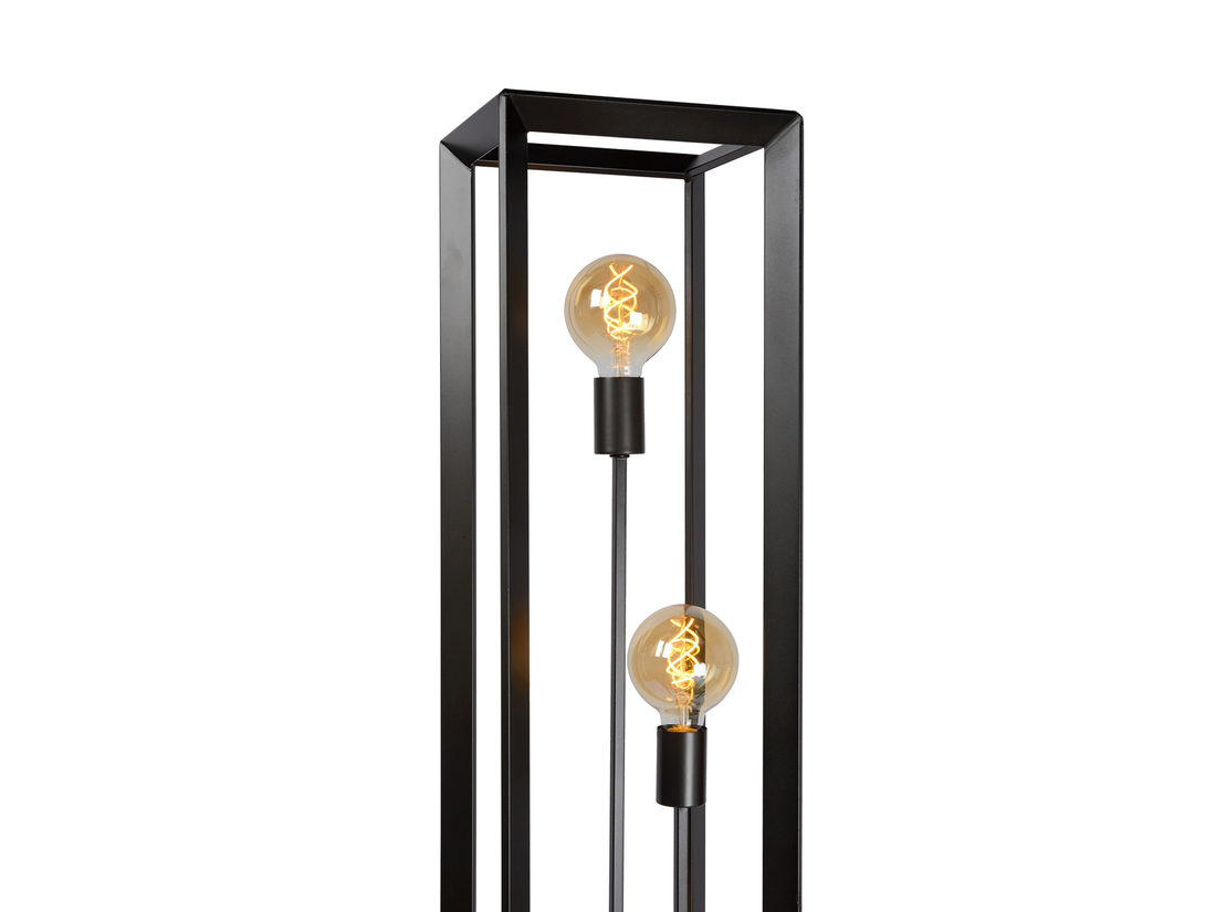 Stojací lampa Thor, šedý kov, 3xE27, 140cm