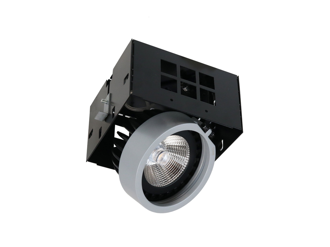 Zapuštěné stropní LED svítidlo Atolon, šedé, 17W, 3000K, 14°, 11,3cm