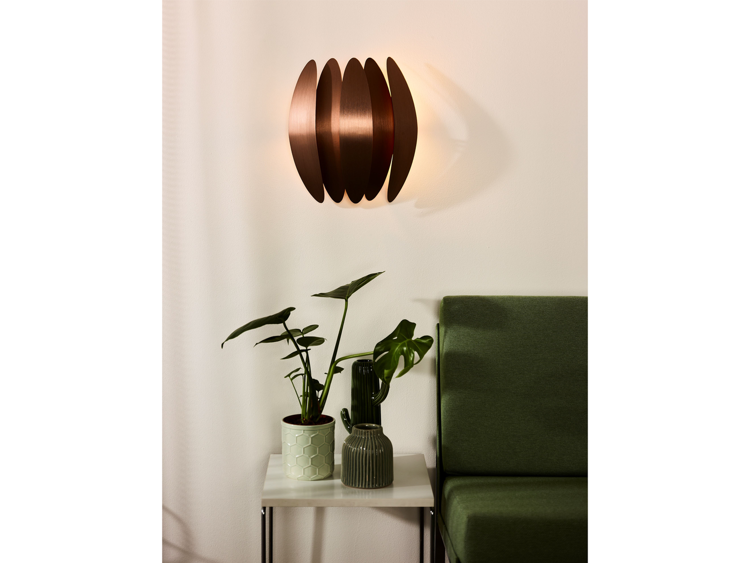 Nástěnné svítidlo Vivana, měď, 2xG9, 36cm