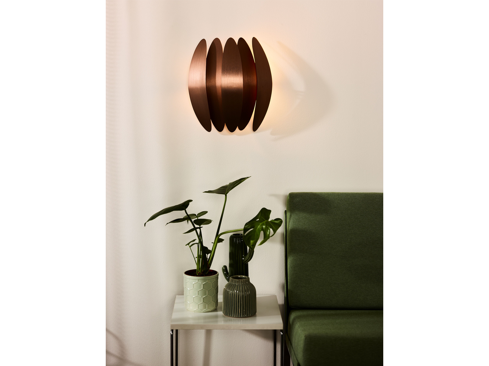 Nástěnné svítidlo Vivana, měď, 2xG9, 36cm