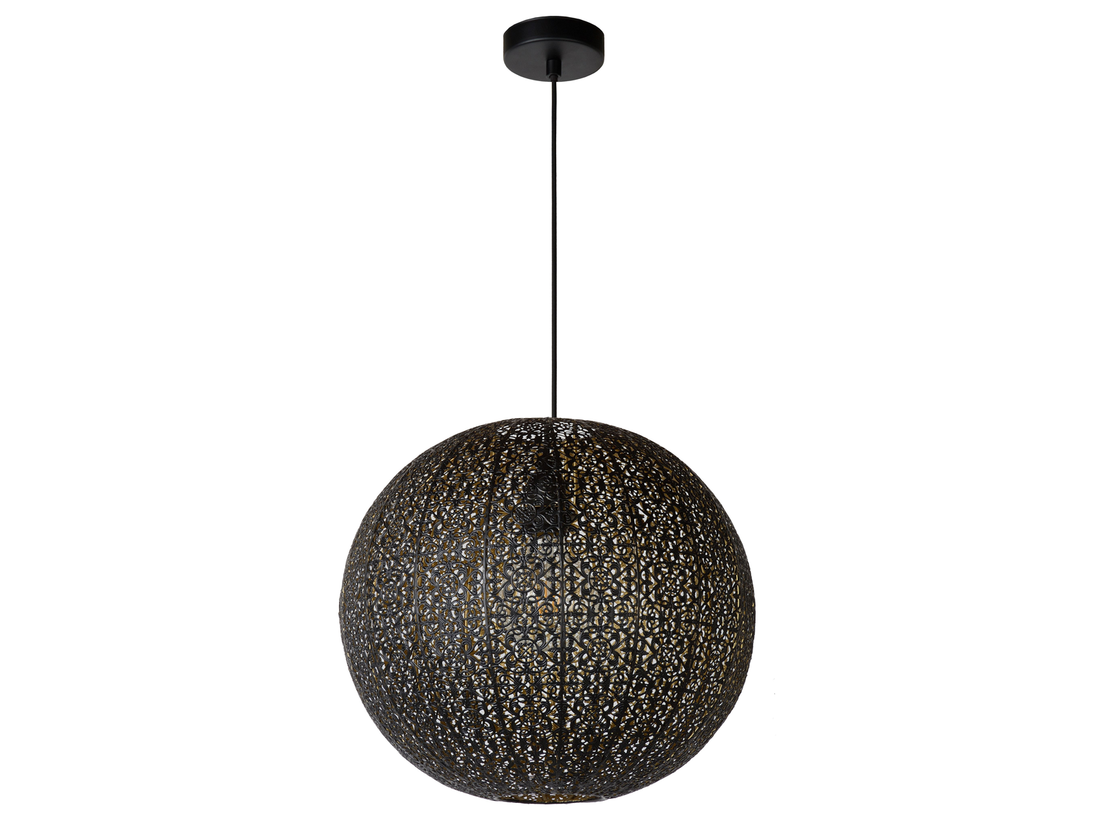 Závěsné svítidlo Tahar, černé, E27, ø38cm