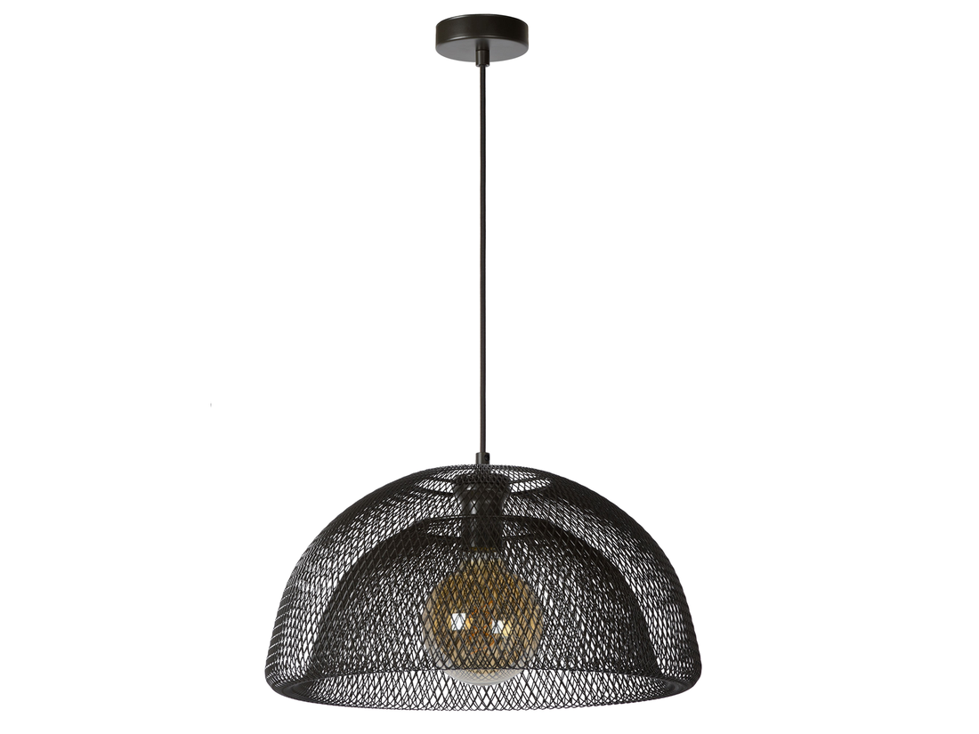 Závěsné svítidlo Mesh černé, E27, ø45cm