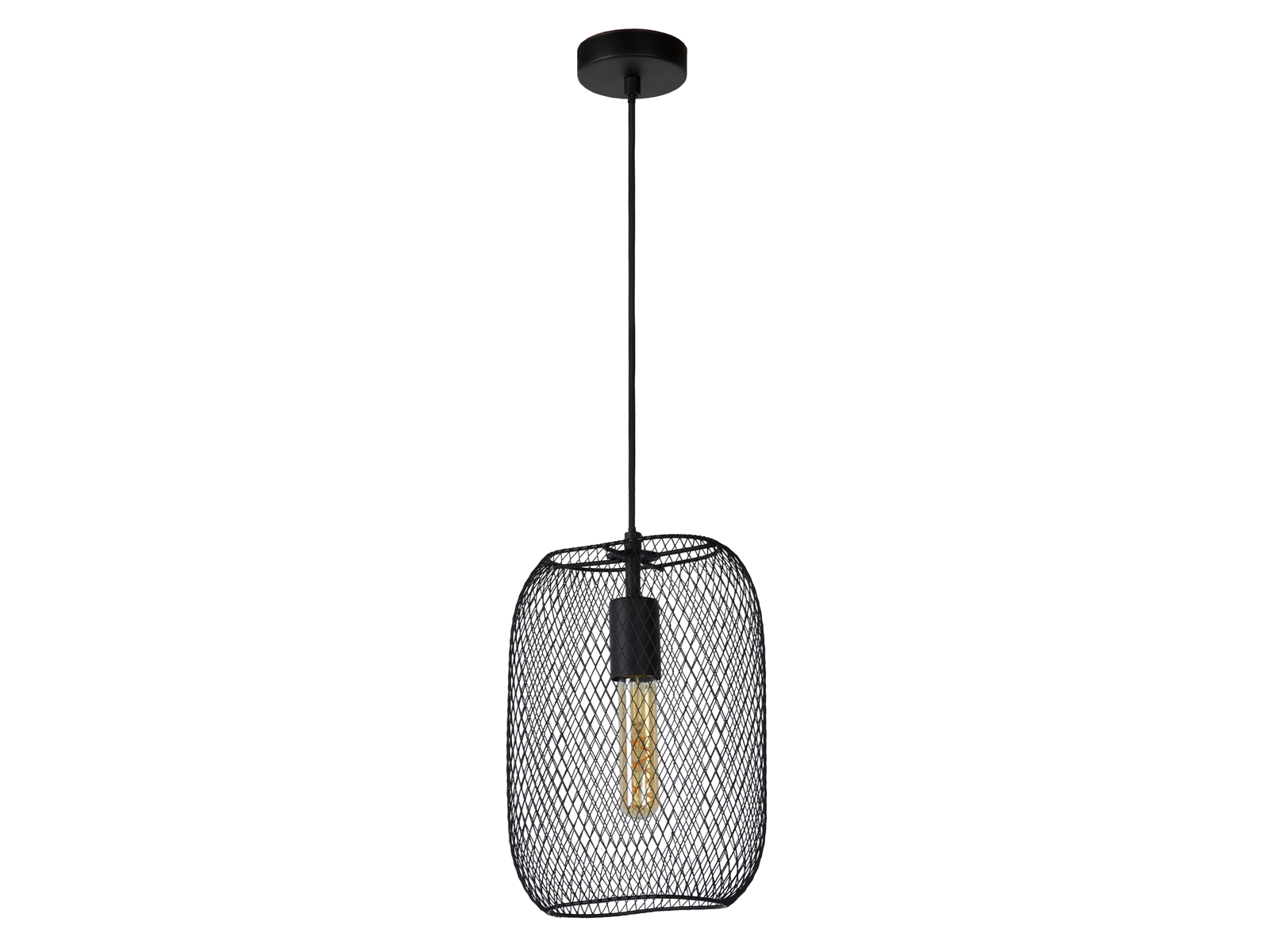 Závěsné svítidlo Mesh černé, E27, ø23,5cm